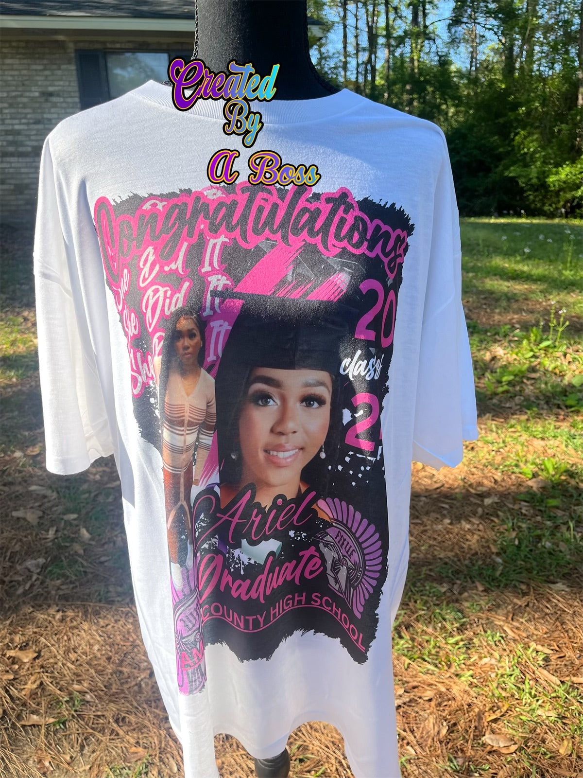 Custom Grad shirt (full front or center