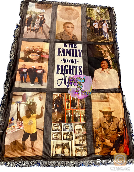 Custom photo blanket