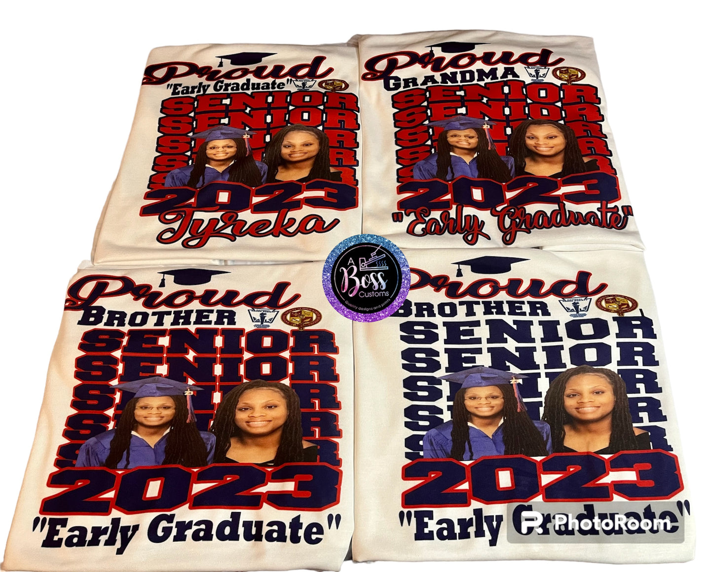 Custom Grad shirt (full front or center