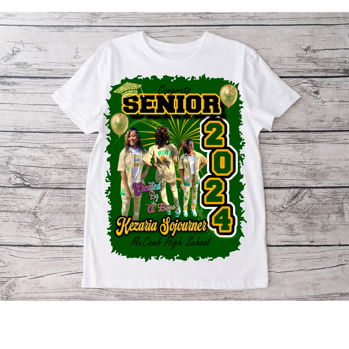 Custom Grad shirt (full front or center