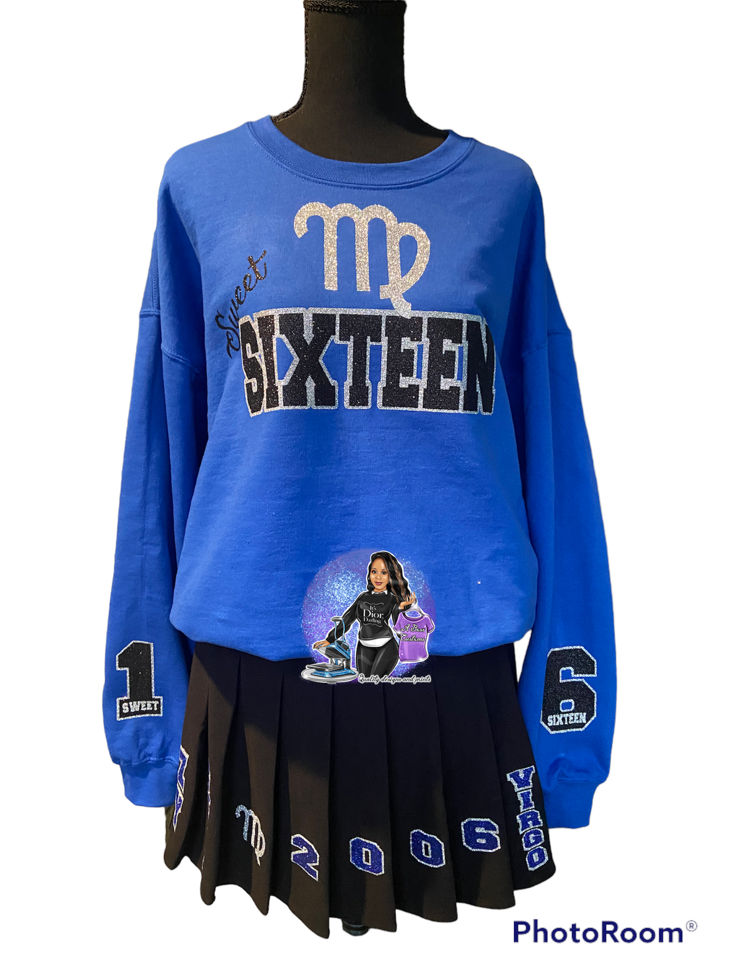 Sweatshirt and skirt set