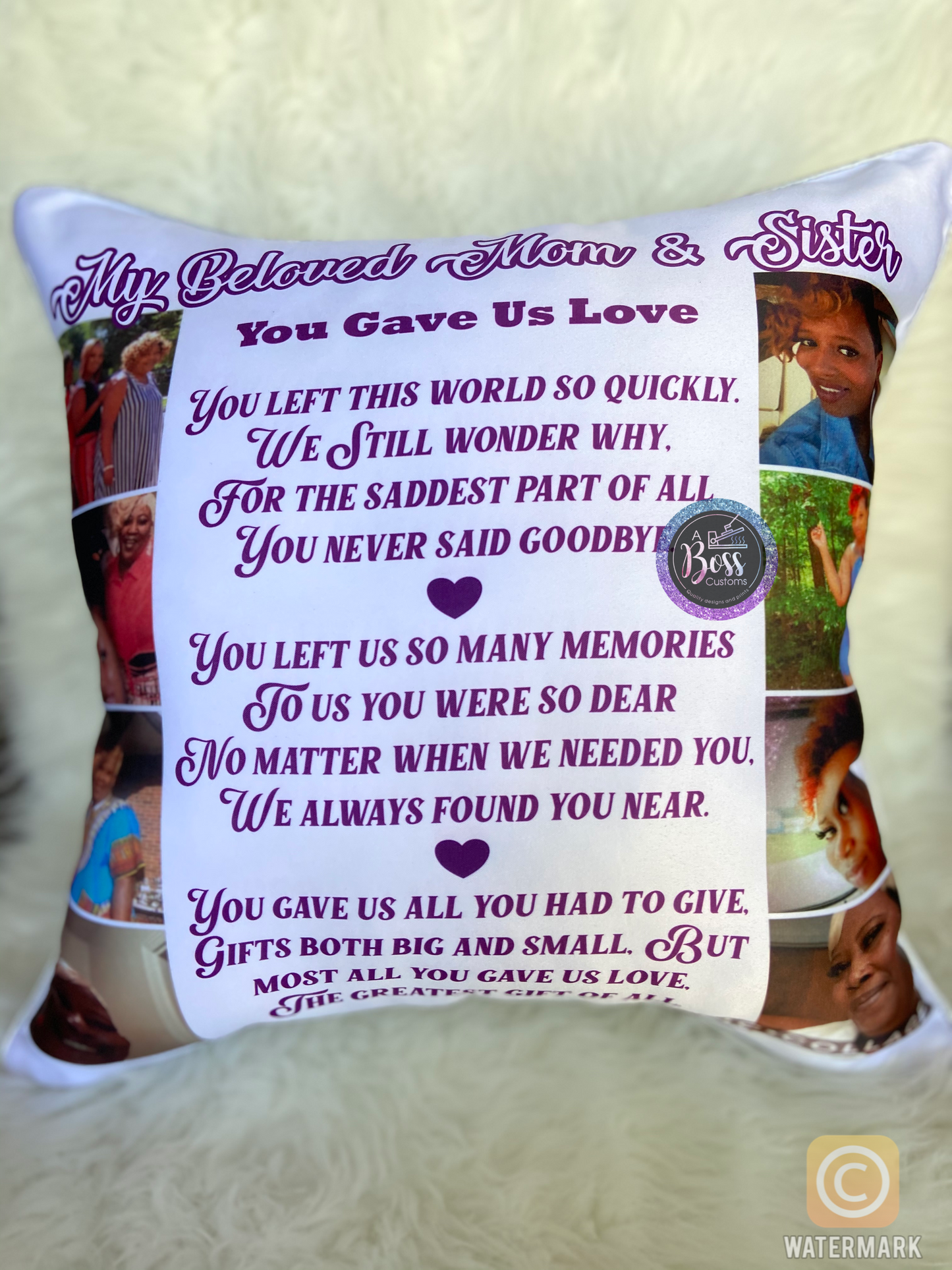 Custom Memorial pillow