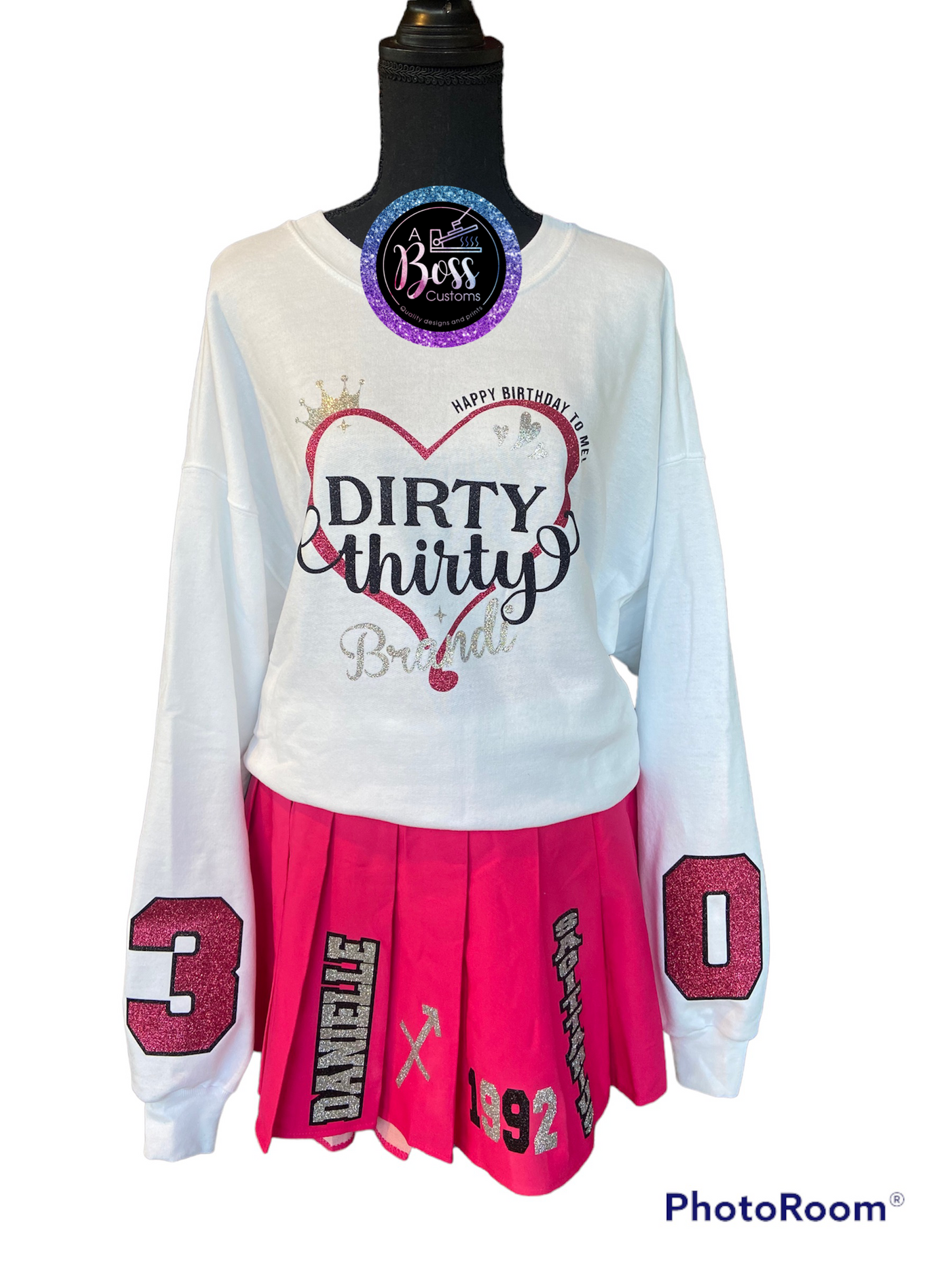 Sweatshirt and skirt set