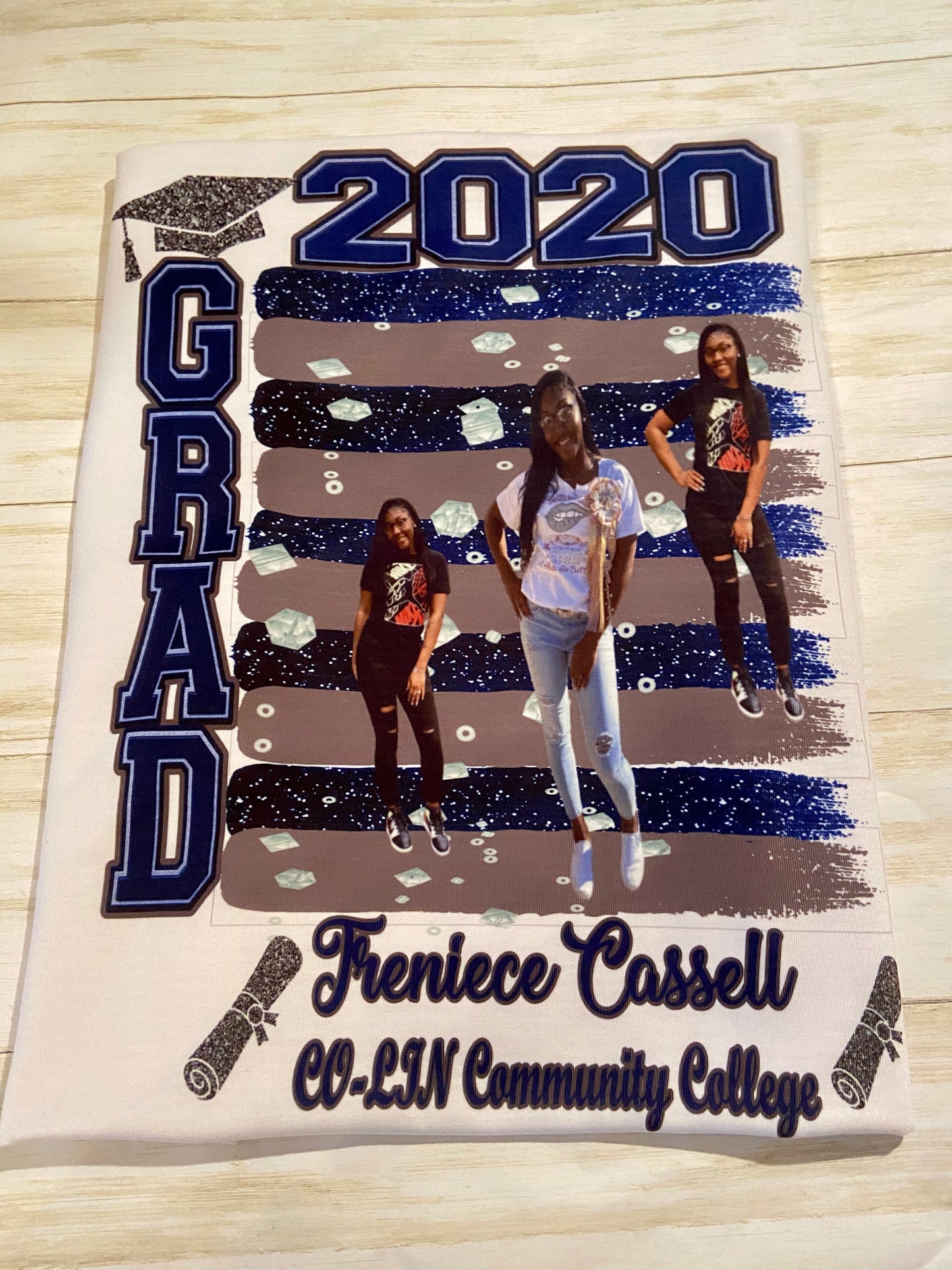 Custom Grad shirt (full front or center