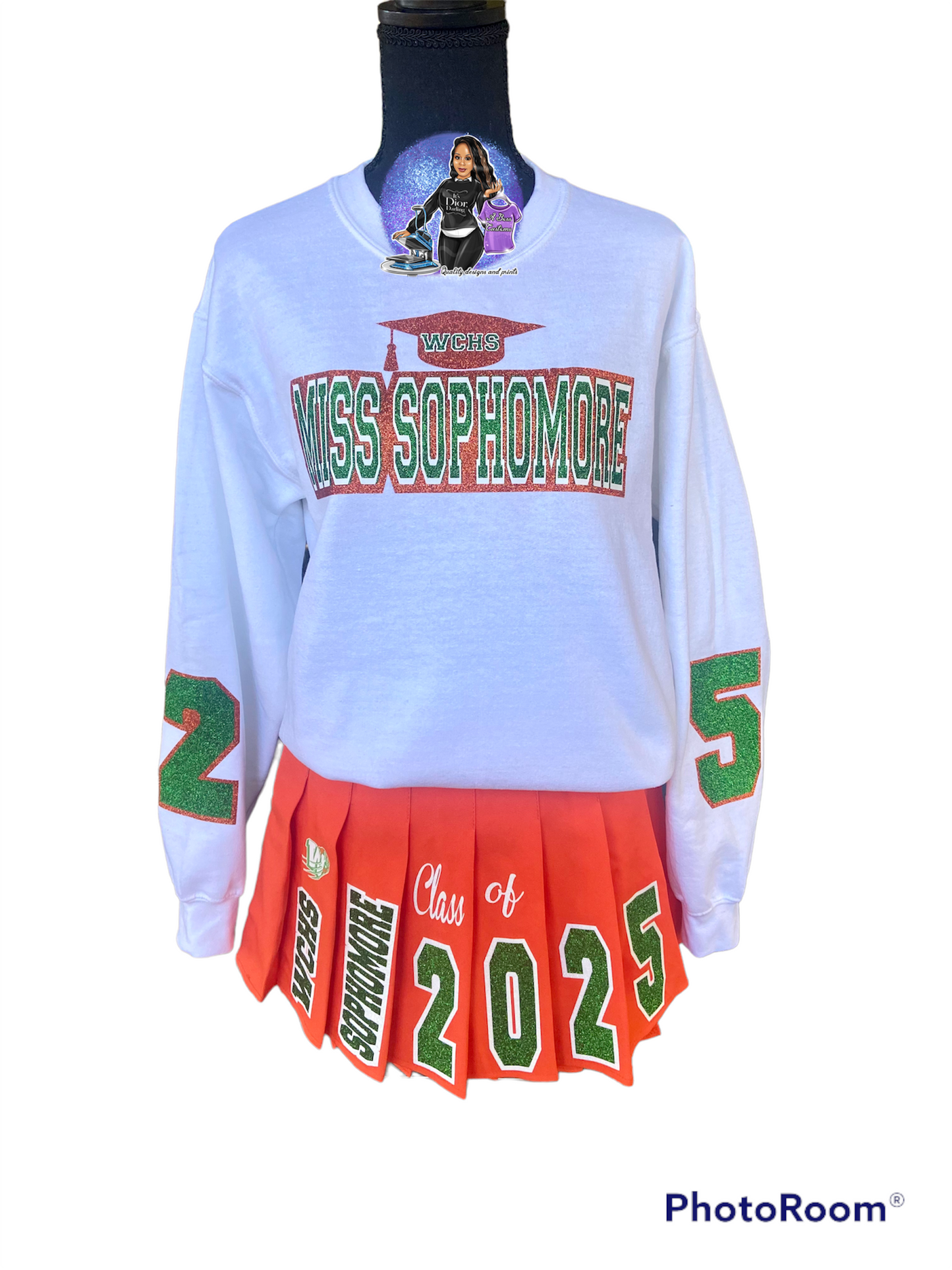 Sweatshirt and skirt set